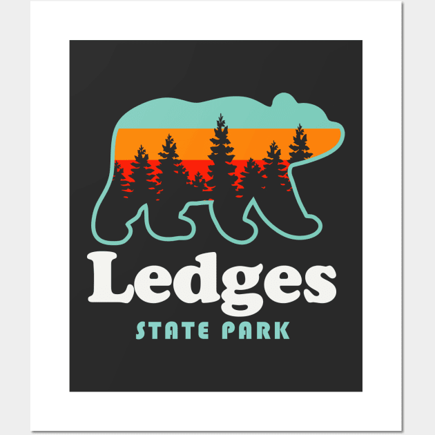 Ledges State Park Iowa Camping Hiking Trails Bear Wall Art by PodDesignShop